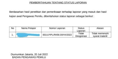 Gugatan Pelanggaran Kampanye Migor Zulhas di Lampung, Bawaslu Terbitkan Surat Penolakan