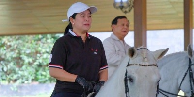 Bertemu di Hambalang, Puan Diajak Naik Kuda Kesayangan Prabowo