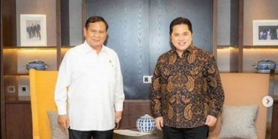 Survei: Prabowo-Erick Pasangan Capres-Cawapres Dambaan Publik 
