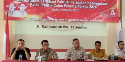 Usai Verifikasi Faktual Perbaikan, 3 Parpol Pendatang Baru Lolos Calon Peserta Pemilu 2024 di Jember