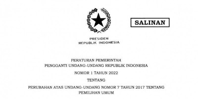 5 Poin Bahasan Perppu Pemilu, Disahkan Jelang Penetapan Parpol Peserta Pemilu 2024